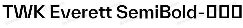 TWK Everett SemiBold字体转换